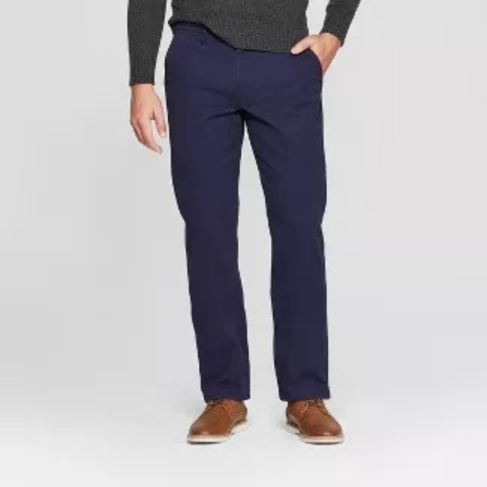 Goodfellow Navy  Hennepin Chino Pants Straight Leg NWT Xavier Navy